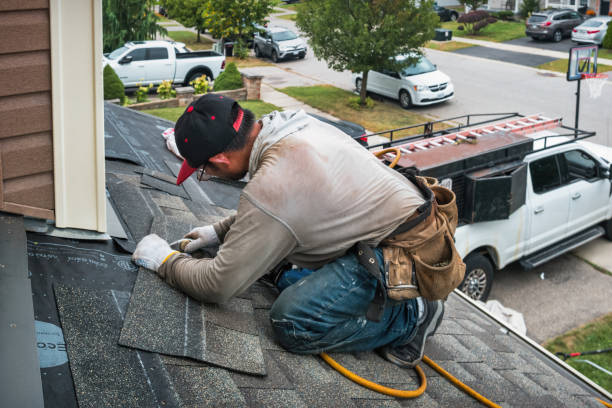 Professional Gutter Repair And Installation technician working in Saugatuck, CT